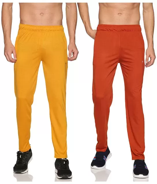 Polyster Men Black And Orange track pant at Rs 160/piece in Bhopal | ID:  22892242548