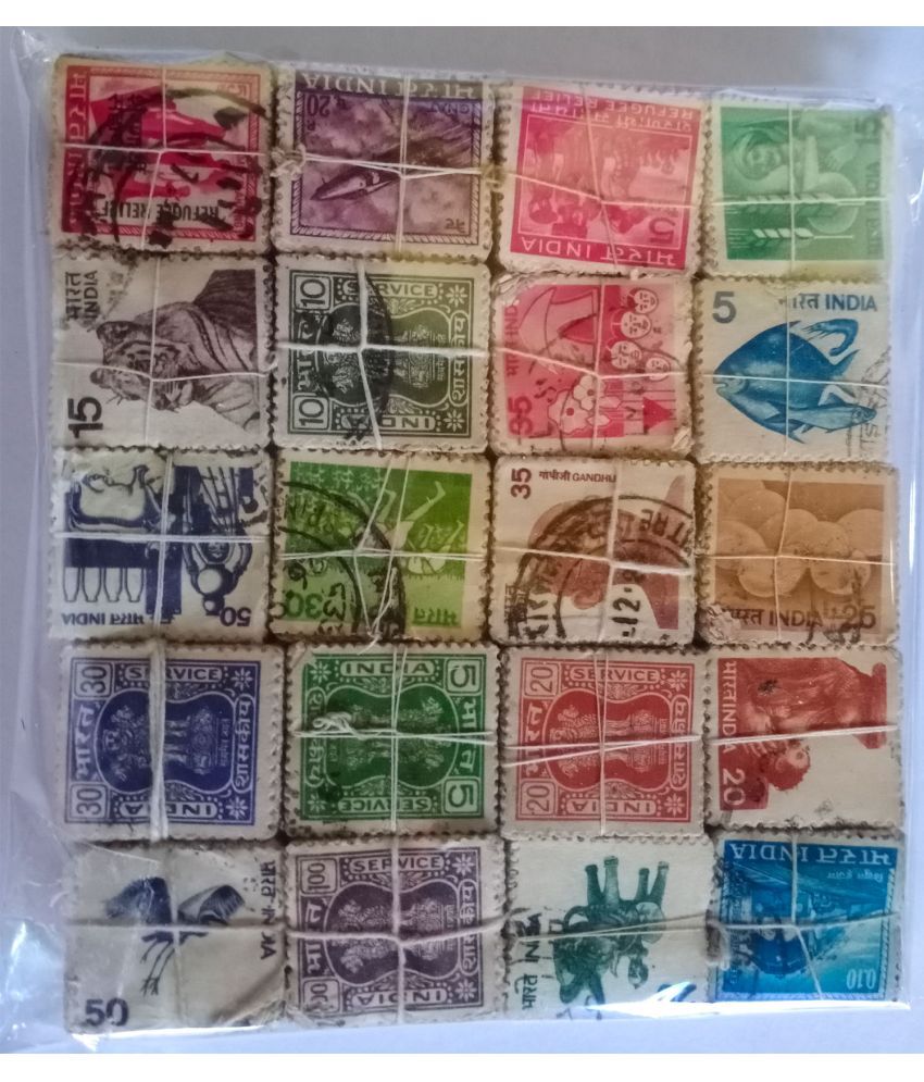     			20 DIFFERENT X 100 Stamps = 2000 Stamps - Definitive issue - india