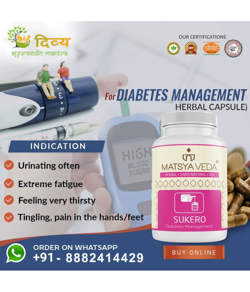 MATSYA VEDA Diabetes Control Capsule 60 gm Buy Online at Best Price in