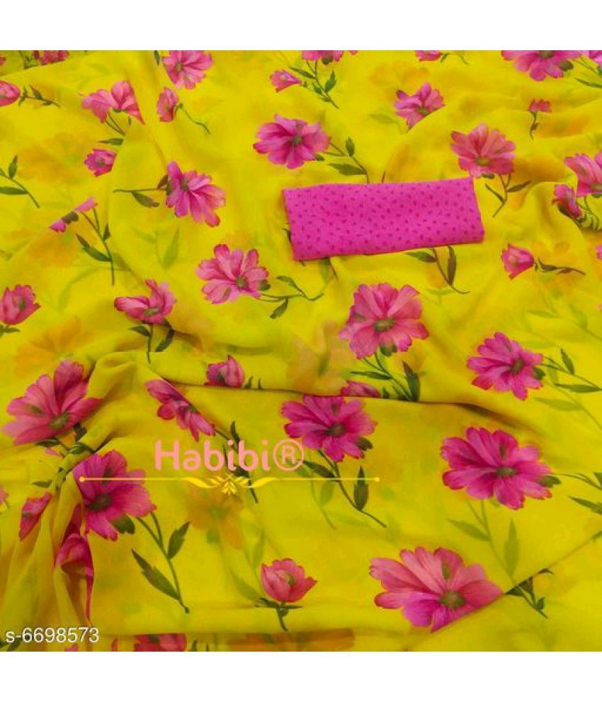     			AARTI SELECTION Pink Chiffon Saree -