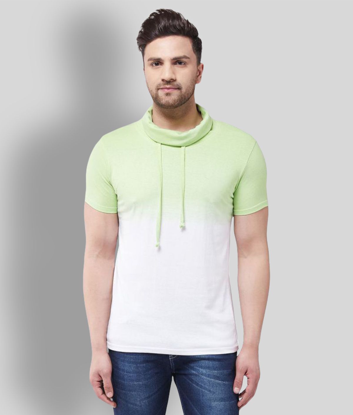 Gritstones - Green Cotton Blend Regular Fit Men's T-Shirt ( Pack of 1 )