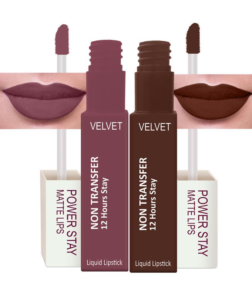     			Perpaa Powerstay Liquid Matte Lipstick Richly Pigmented 8 Shades Non Transfer, Smudge Proof, Water Proof, Longlasting,Pack of 2