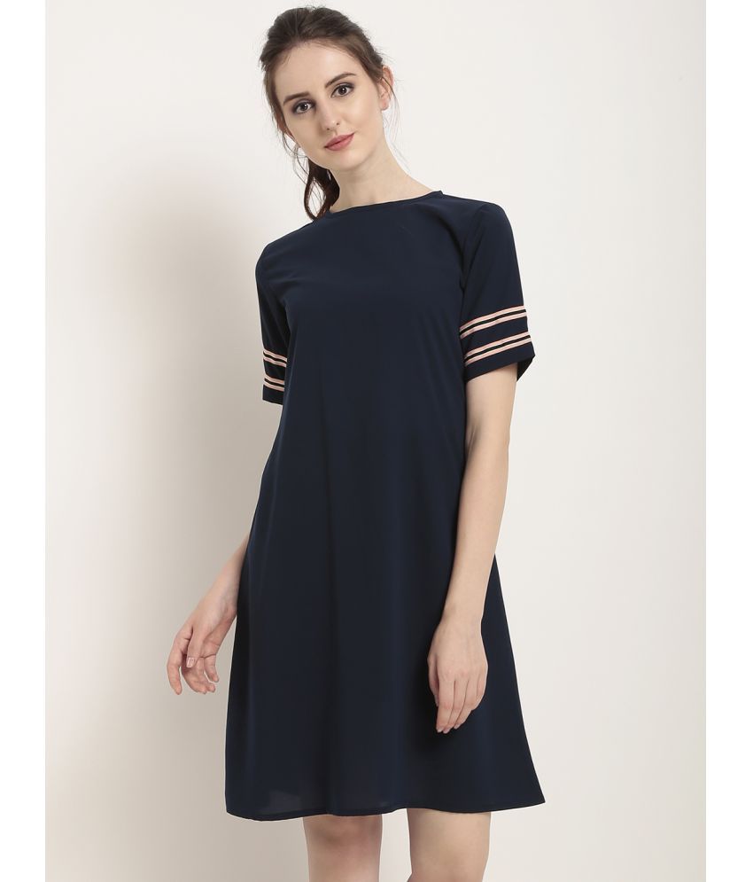     			Rare Polyester Navy A- line Dress - Single