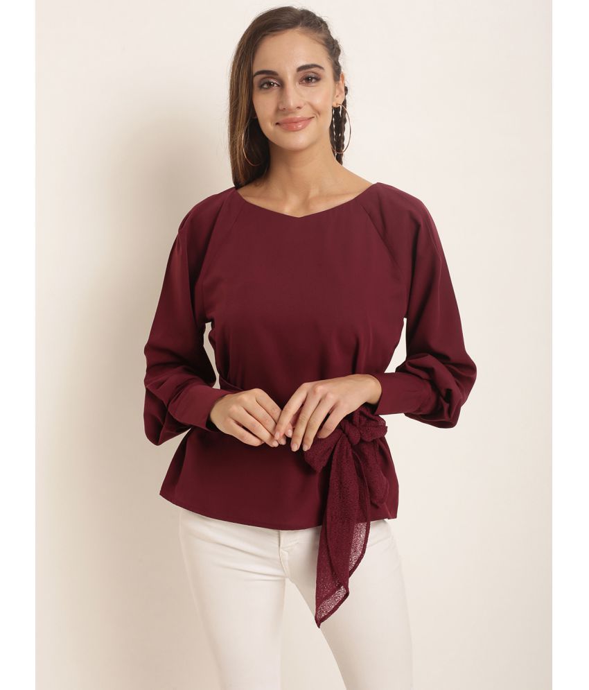     			Rare Polyester Regular Tops - Maroon Single