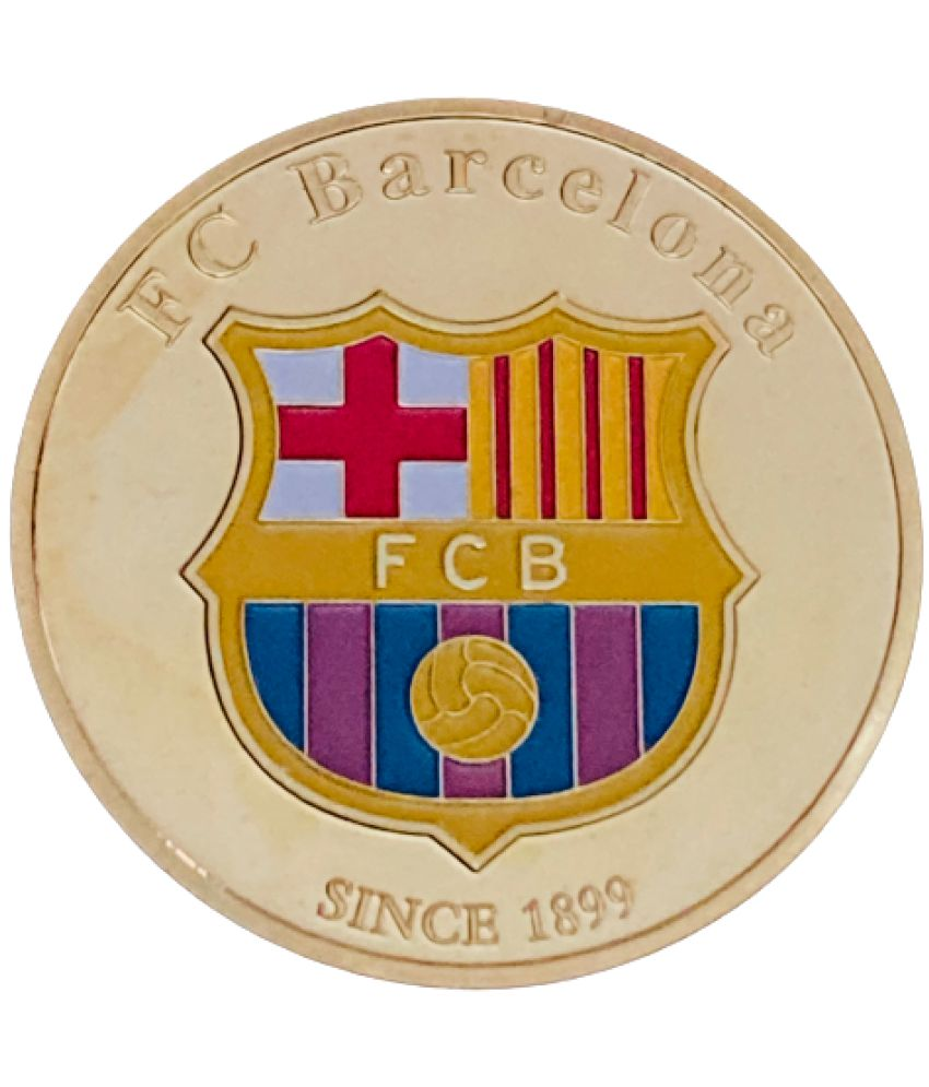     			EXTREMELY RARE FOR FOOTBALL LOVERS LIONEL MESSI 10 FC BARCELONA SINCE 1899  GOLD PLATED TOKEN