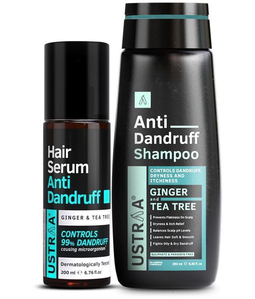    			USTRAA Anti Dandruff Kit - Anti Dandruff Hair -200ml & Anti Dandruff Shampoo - 250ml | Control Dandtruff | With Ginger & Tea Tree, Fights Dandruff, Fungi & Bacteria - No Sulphate, No Harmful Chemicals
