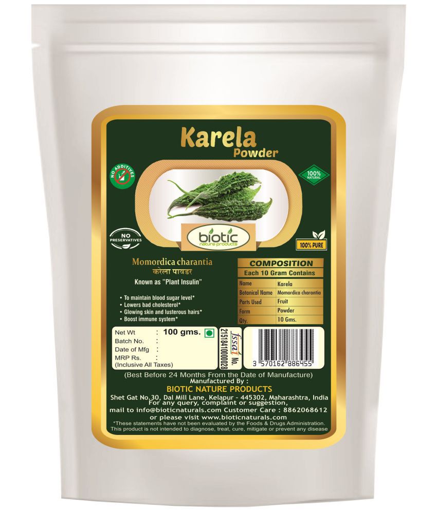     			Biotic Karela Powder | Bitter Gourd (Momordica charantia) Powder 400 gm Pack of 4