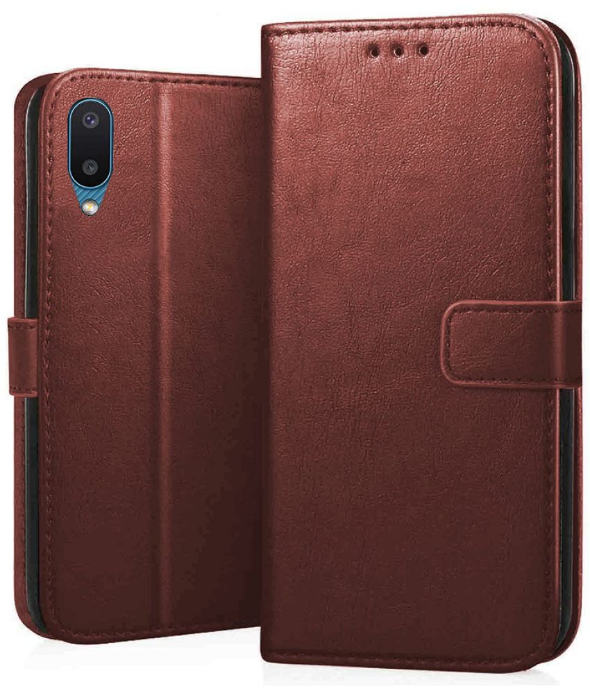 PHONETRONIC Brown Flip Cover For Samsung Galaxy M02