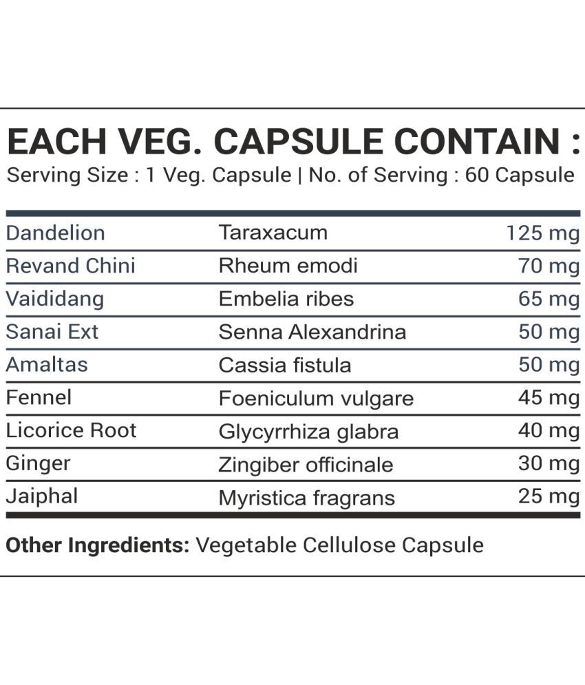 WECURE AYURVEDA Constipation Capsules Relief in Constipation & Acidity