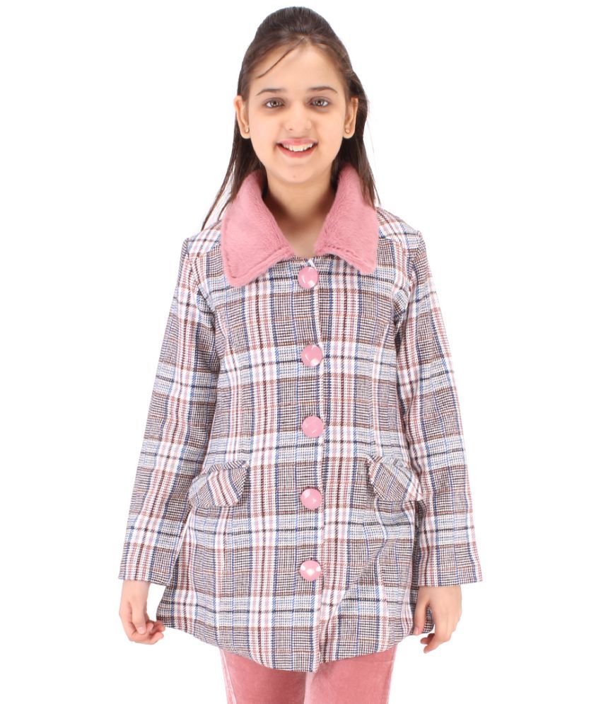     			Smart Casual Checkered Printed Full Sleeves Jacket