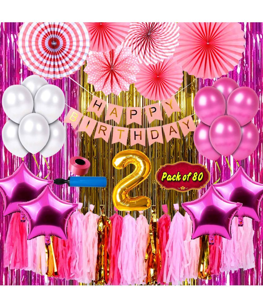 Shopperskart® Happy Birthday Banner/Balloons Combo/Kit Pack For Party