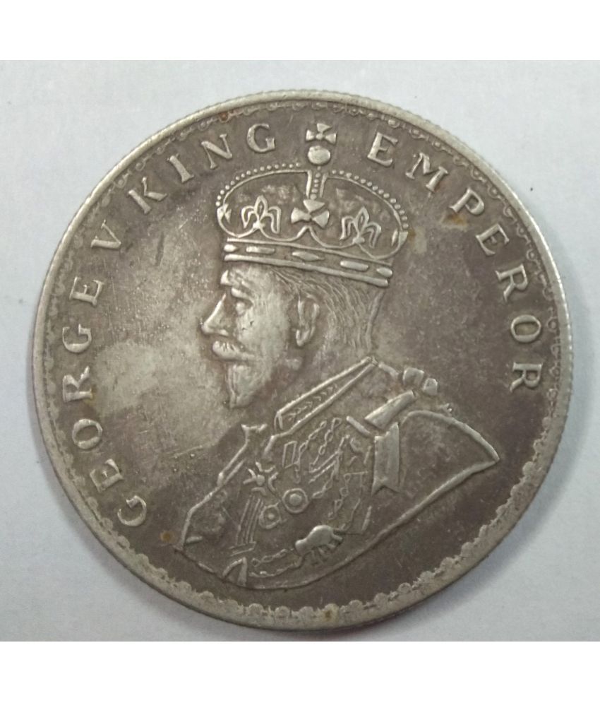     			ONE RUPEE BRITISH INDIA GEORGE V KING 1920 SILVER COIN