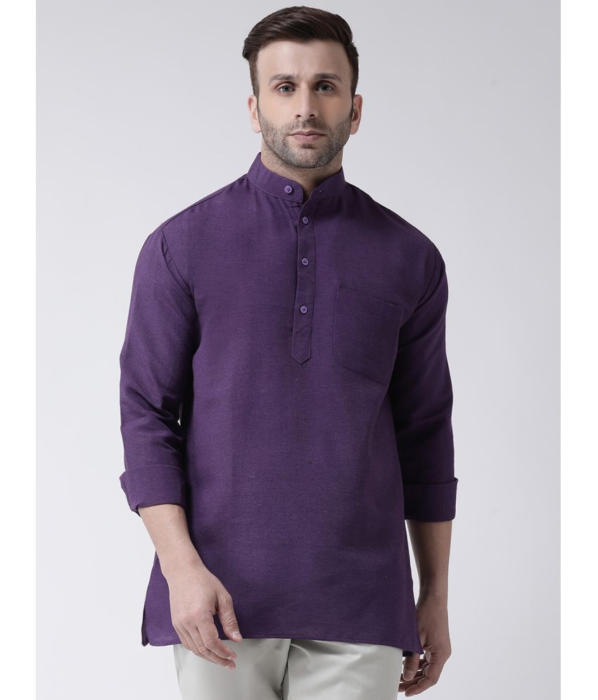     			RIAG Purple Cotton Kurta Single