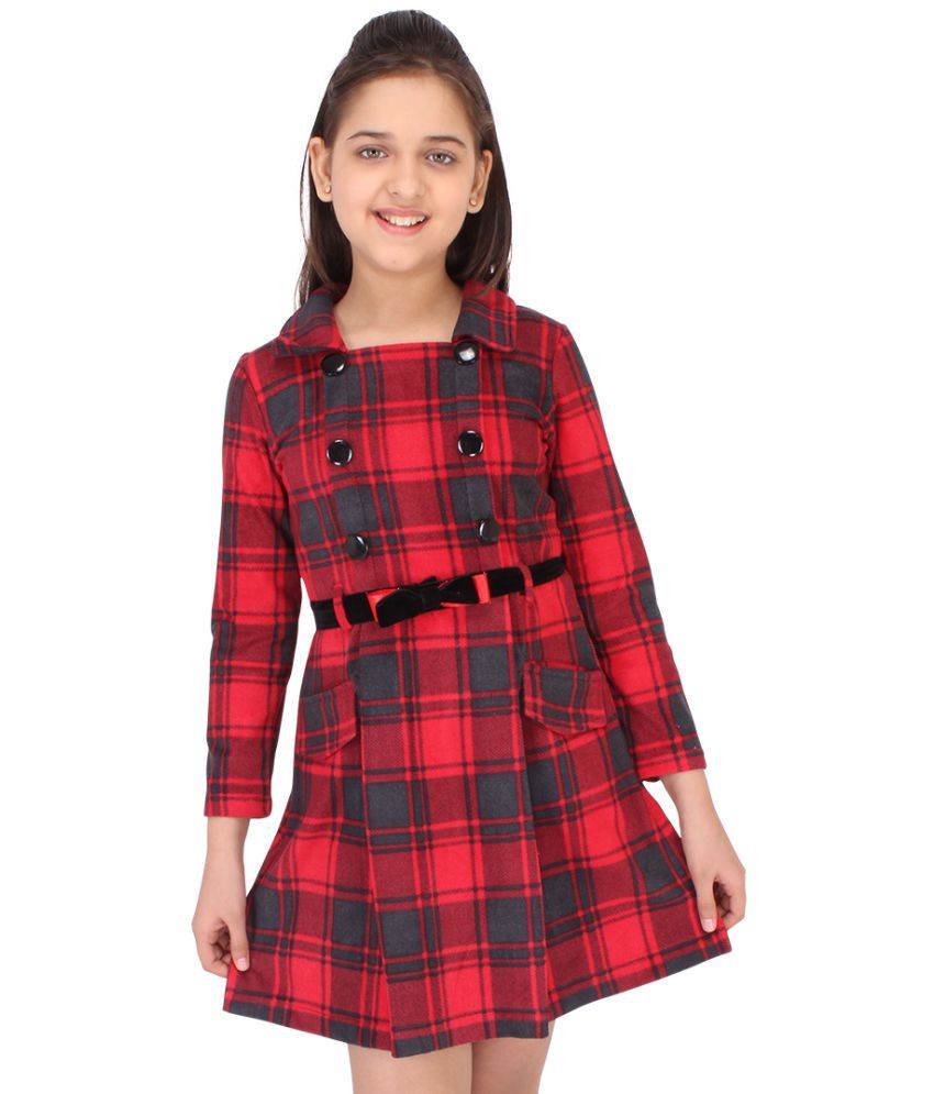     			Smart Casual Checkered Dress