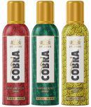 ST.JOHN Cobra No Gas True Man ,Real Man & Music Deodorant Spray for Men 100ml Each (300ml) Pack of 3