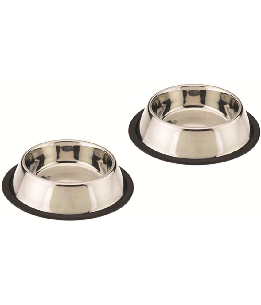 Petshop7 Plain - Regular Anti Skid Dog Food Bowl/Dog Bowl (Small) (500ML) 2pies