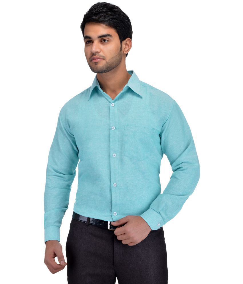     			RIAG 100 Percent Cotton Blue Shirt Single