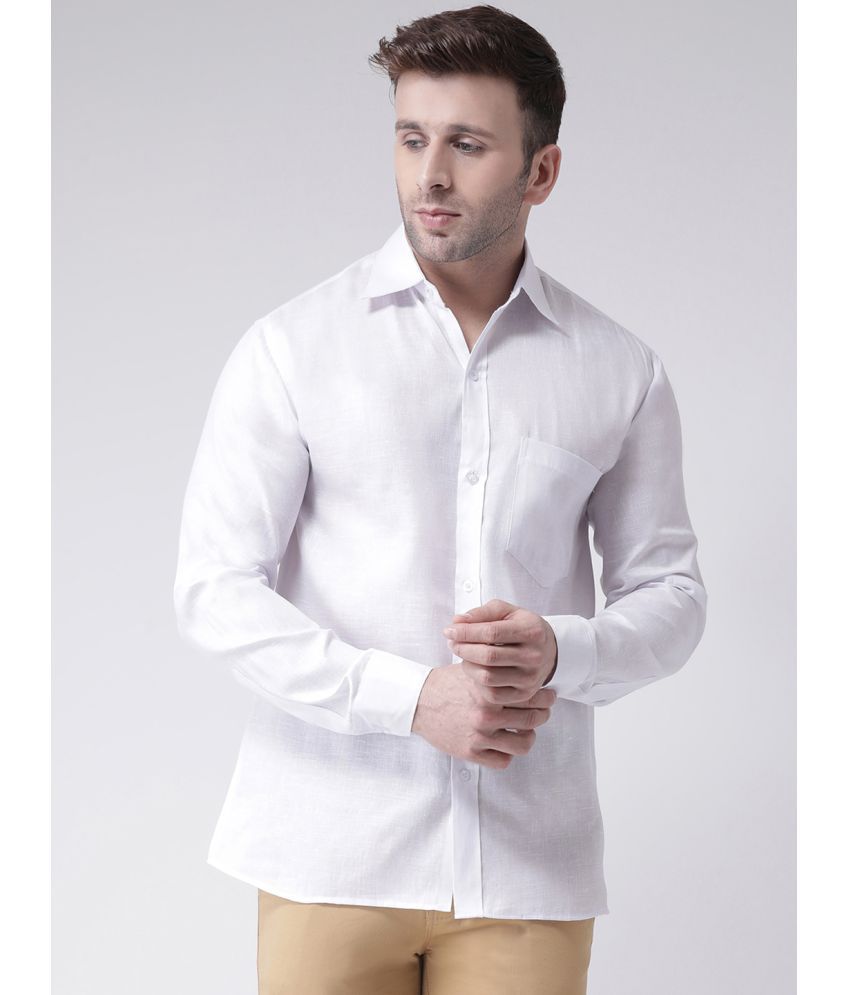 RIAG Linen White Shirt Single