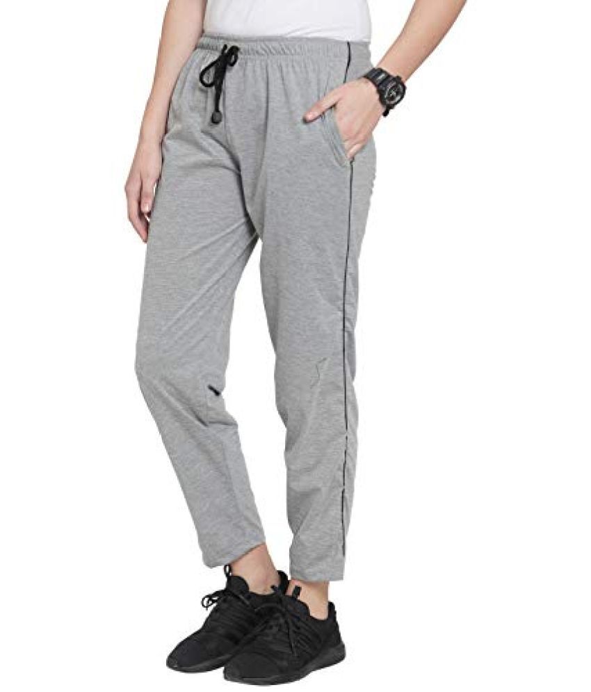     			Uzarus Grey Cotton Blend Trackpants - Single