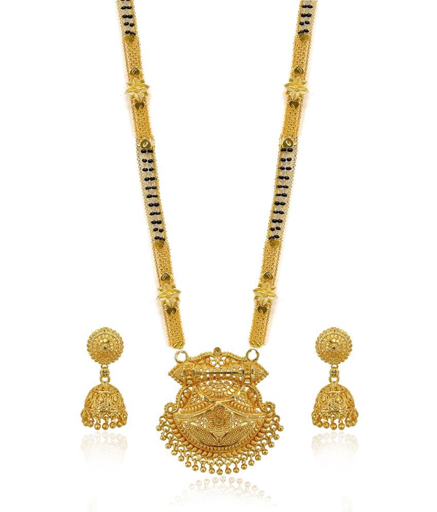     			MGSV set Combo Of mangalsutra necklace set pendant with earrings