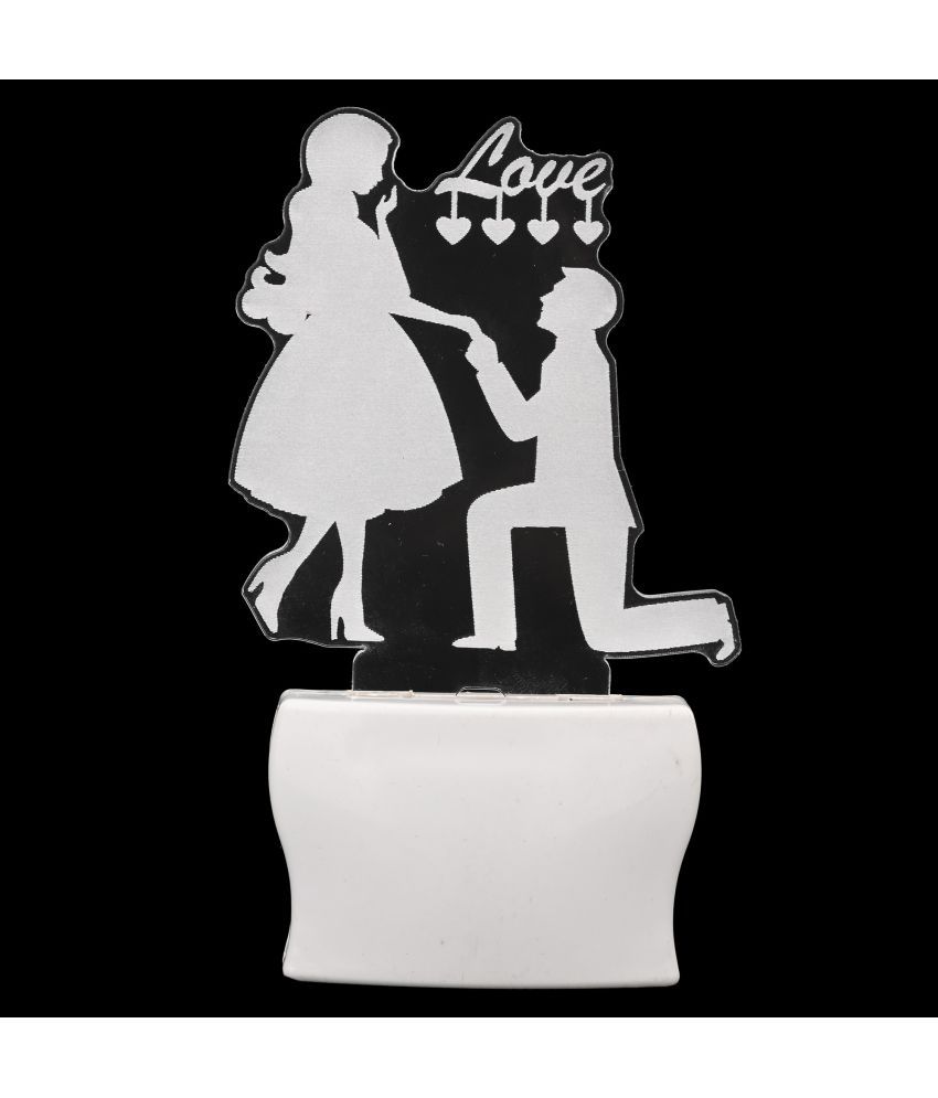     			AFAST 3D Color Changing Plug & Play Valentine Gifting Night Lamp White - Pack of 1