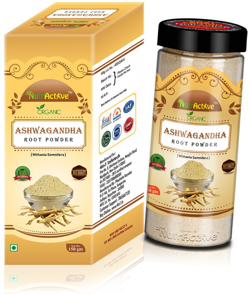 NutrActive 100% Pure & Herbal Ashwagandha Root 150 gm Powder