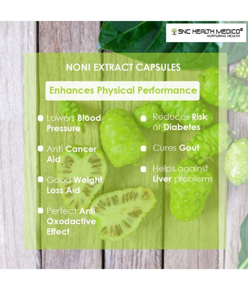 SNC HEALTH MEDICO Noni Extract For Immune and Liver Capsule 60 no.s