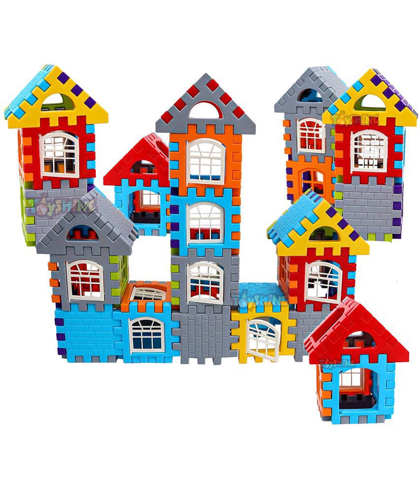Toyshine House Blocks Home Building Construction Blocks, Learning Toy, 40 Pcs Blocks Set Educational Toy for Kids
