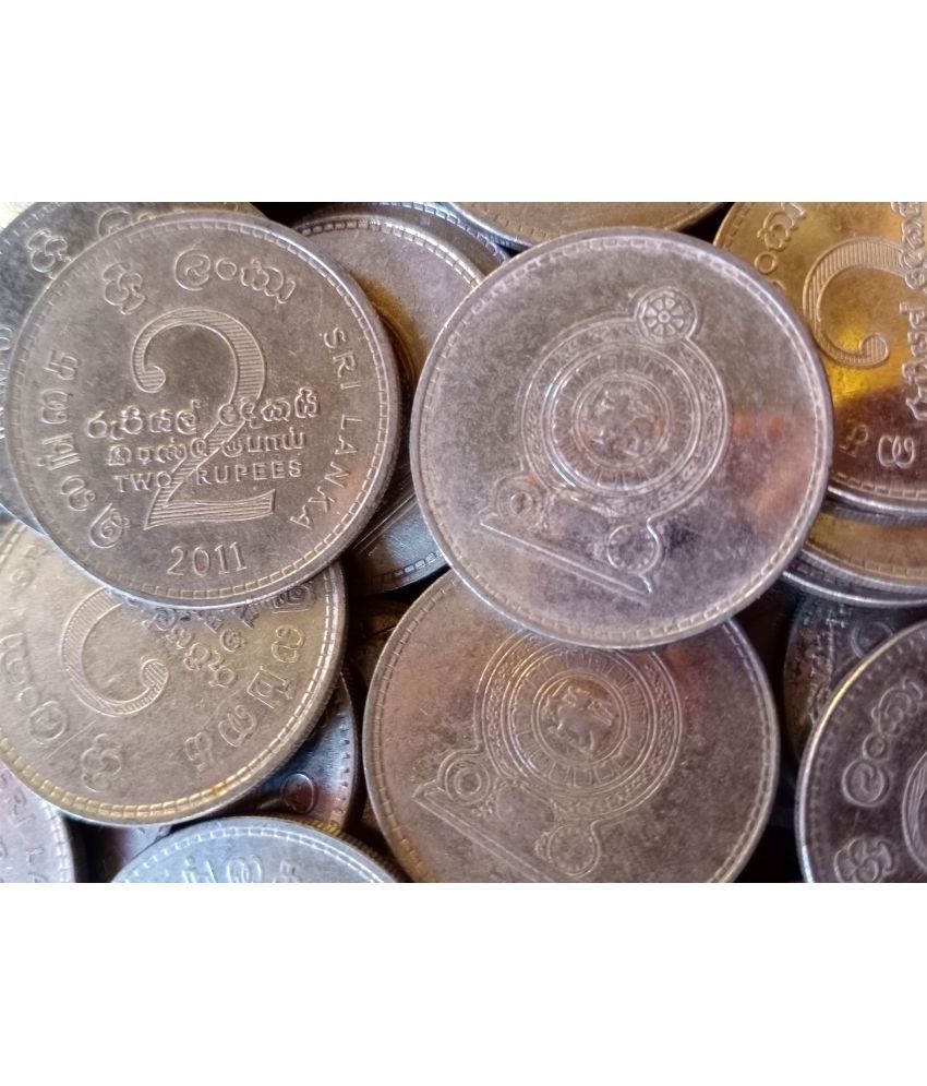     			1 KILO kiloware - SRI LANKA - 2 Rs Nickel plated steel • 7 g • ⌀ 28.5 mm KM# 147a FOREIGN MIXED YEARS