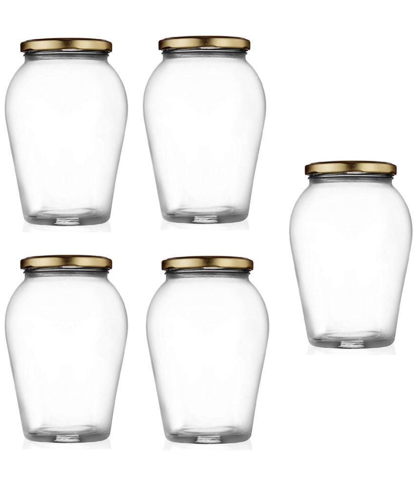     			AFAST Airtight Storage  Glass Food Container Set of 5 300 mL