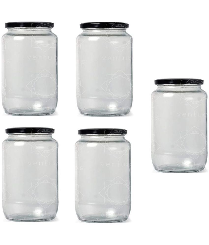     			AFAST Airtight Storage  Glass Food Container Set of 5 400 mL