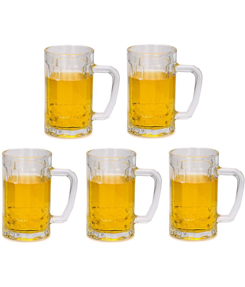    			Afast Beer Mug Glasses Set,  400 ML - (Pack Of 5)