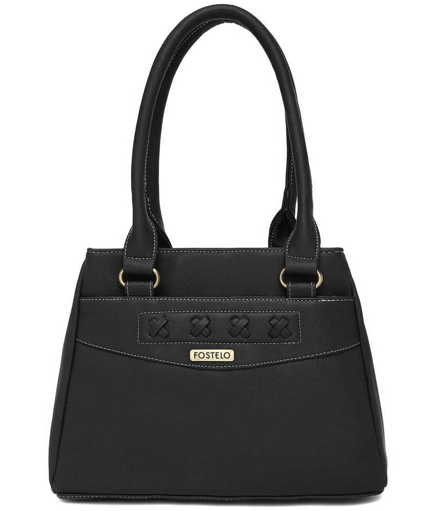     			Fostelo Black P.U. Shoulder Bag