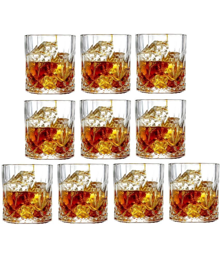     			Somil Whisky  Glasses Set,  200 ML - (Pack Of 10)