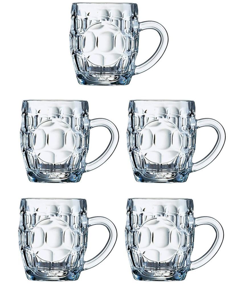     			Somil Beer Mug Glasses Set,  550 ML - (Pack Of 5)