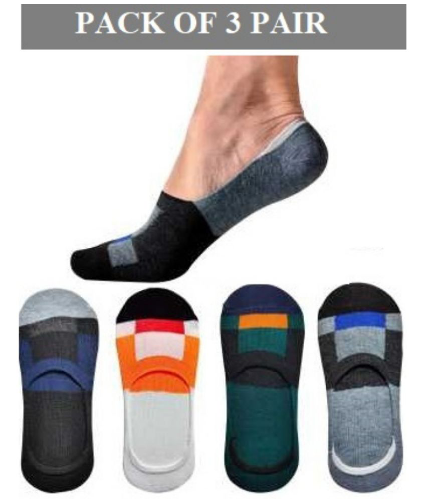     			DAYAKU Unisex Multicolor Blend Anti-Skid Ankle Length Socks ( Pack of 3 )