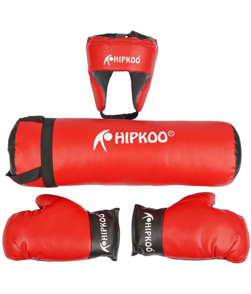     			Hipkoo Sports Kids Champ PVC Material Boxing Set | 1 Punching Bag, 1 Head Guard, 2 Boxing Gloves | Boxing Training Punching Bag & Gloves for Boys & Girls | For 3 to 10 Years Kids (1 Pair)