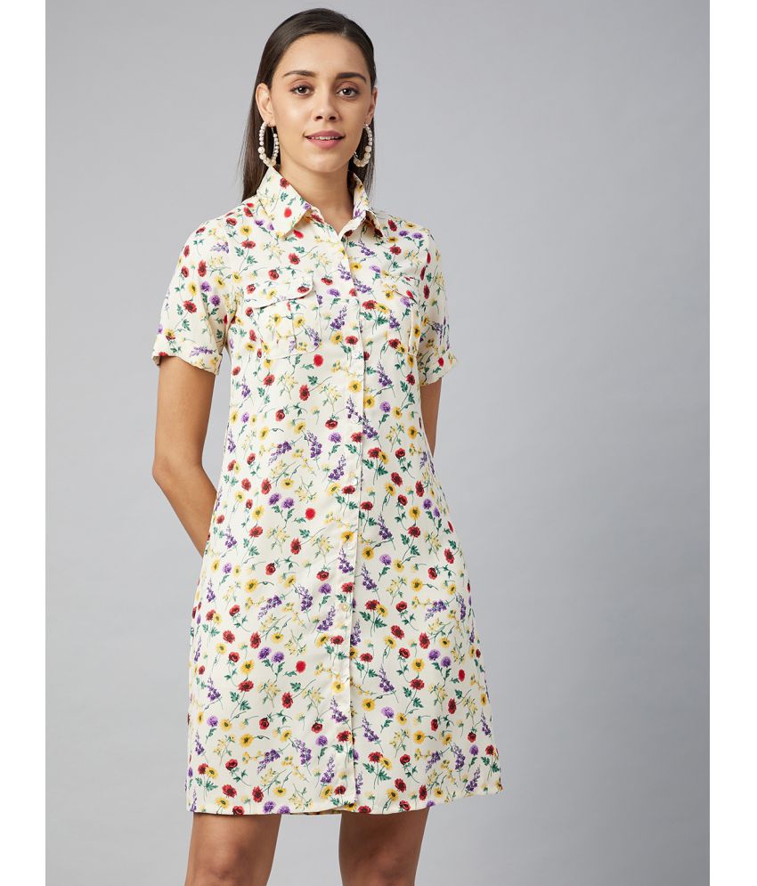     			StyleStone Crepe Multi Color Shirt Dress -