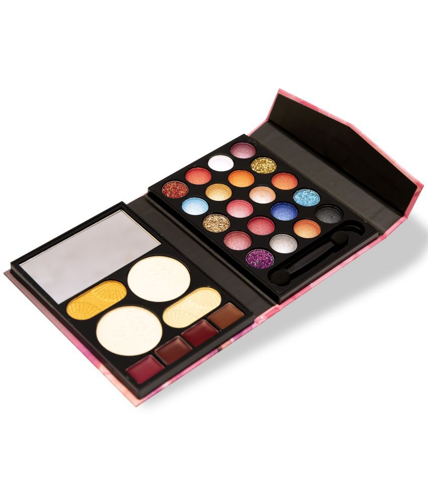     			Beauty Berry Moon Face Eyeshadow Highlighter Blusher Lipstick Compact Makeup Kit 56