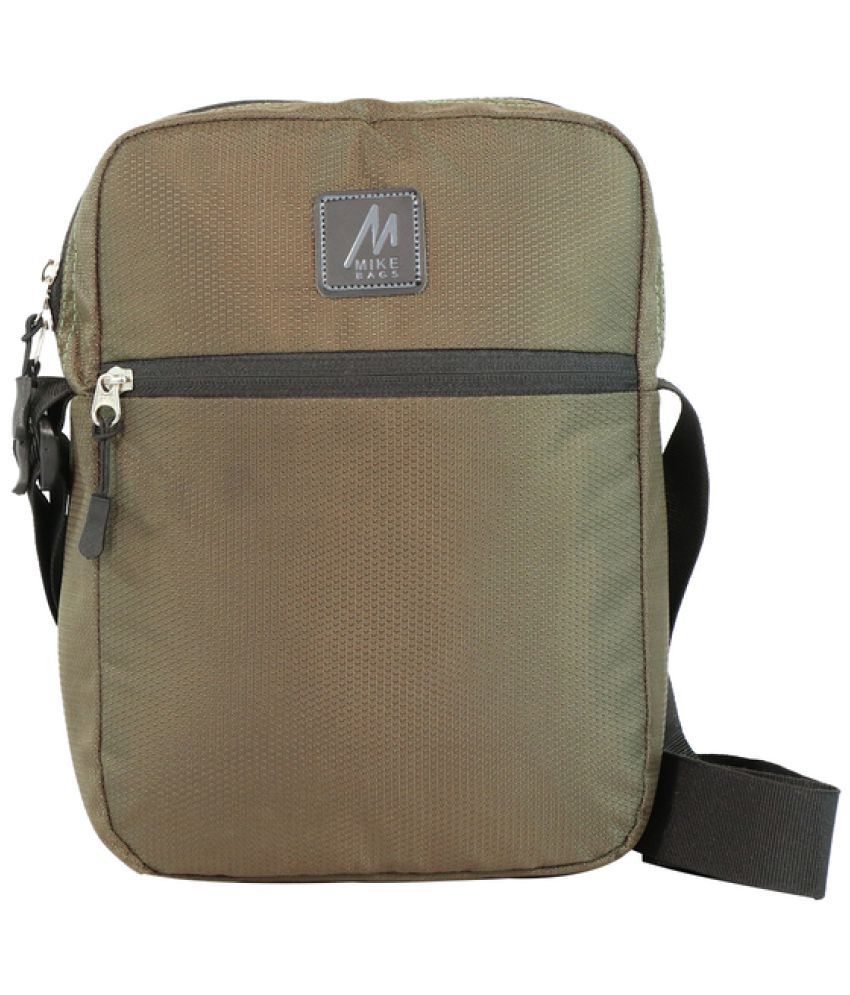    			MIKE Green Polyester Casual Messenger Bag