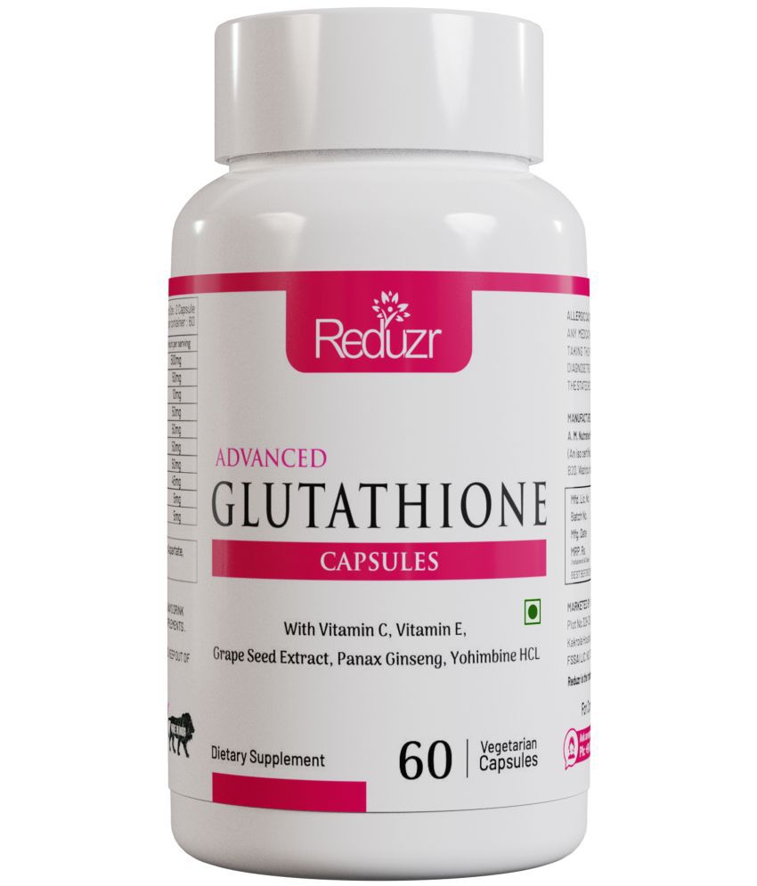 Reduzr Glutathione Capsules for Skin Whitening & Skin Glowing with Vitamin E & C 60 no.s Multivitamins Capsule