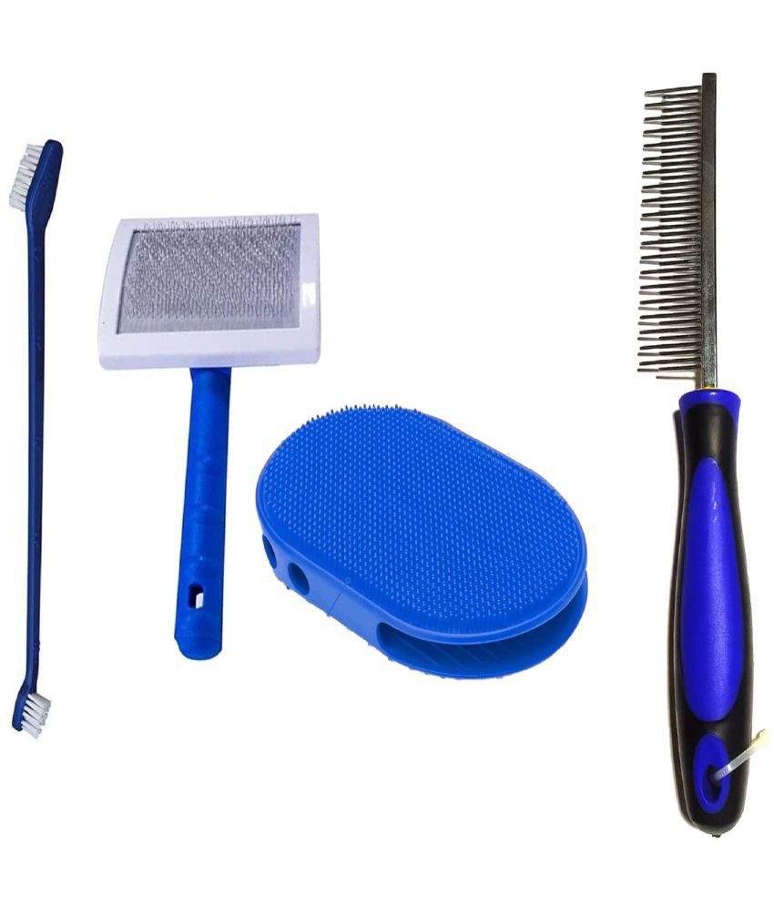 Emily Pets Grooming Kit Pet Brush Pet Tooth Brush Pet Comb Pet Grooming