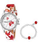 Mikado - Red Leather Analog Womens Watch