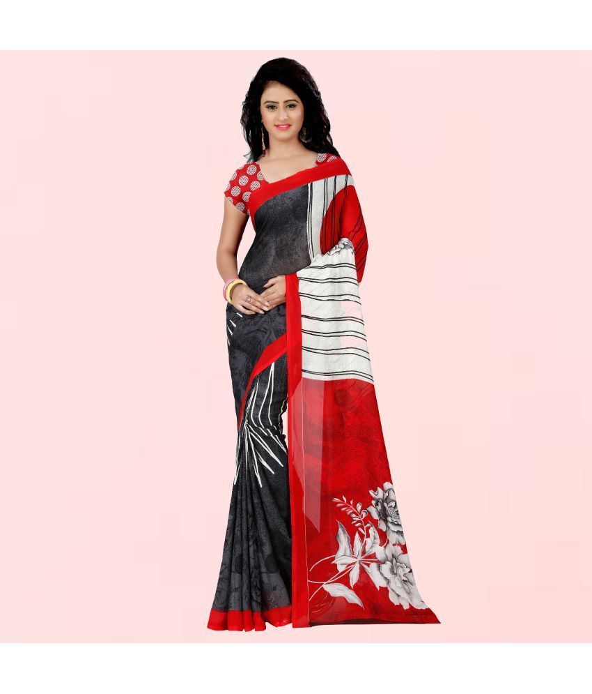     			Kashvi Sarees Grey Georgette Saree