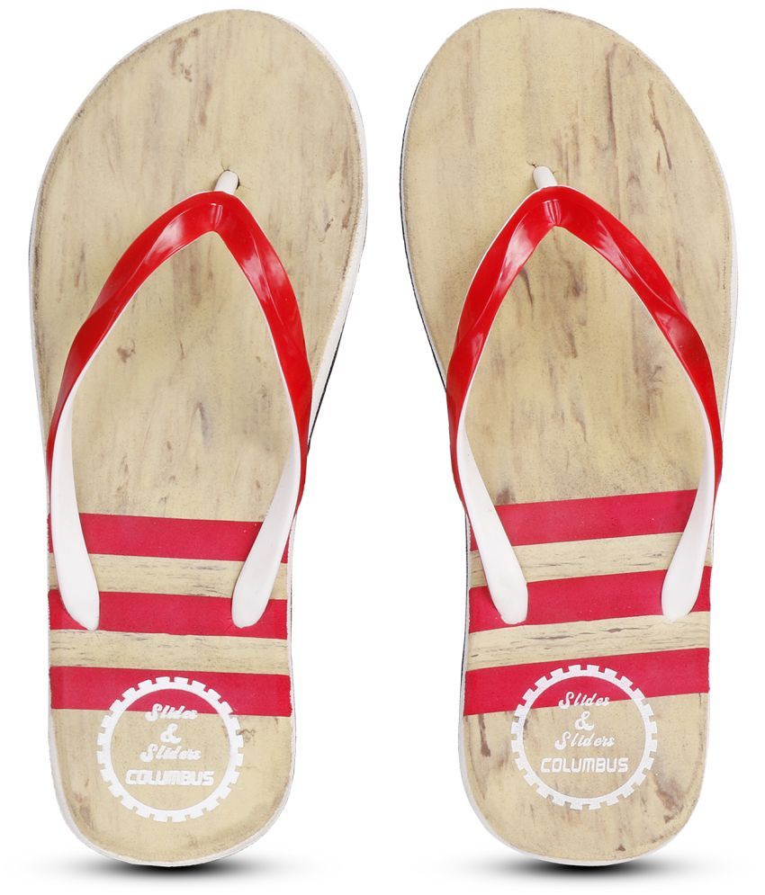     			Columbus Sports - Red  Women's Slippers