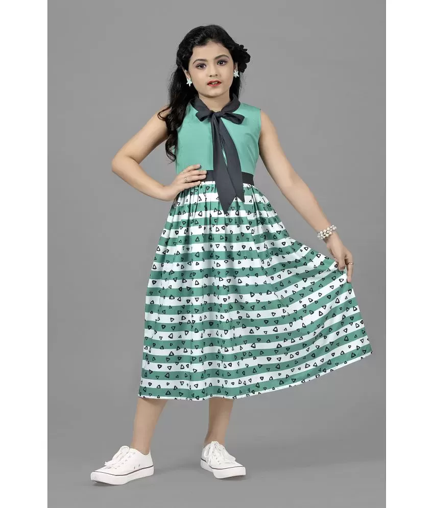 StyleStone - Polyester Multicolor Girls Fit And Flare Dress ( Pack of 1 ) -  Buy StyleStone - Polyester Multicolor Girls Fit And Flare Dress ( Pack of 1  ) Online at Low Price - Snapdeal