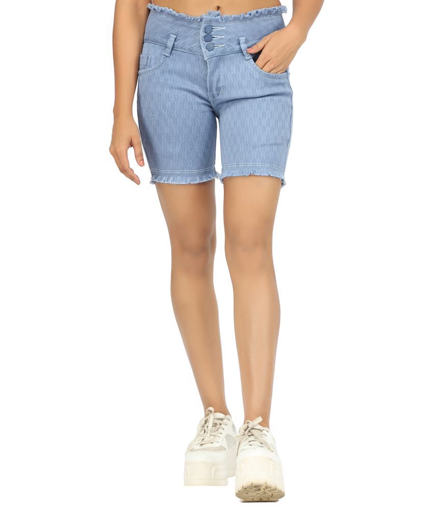     			AngelFab Denim Cut-Offs - Blue