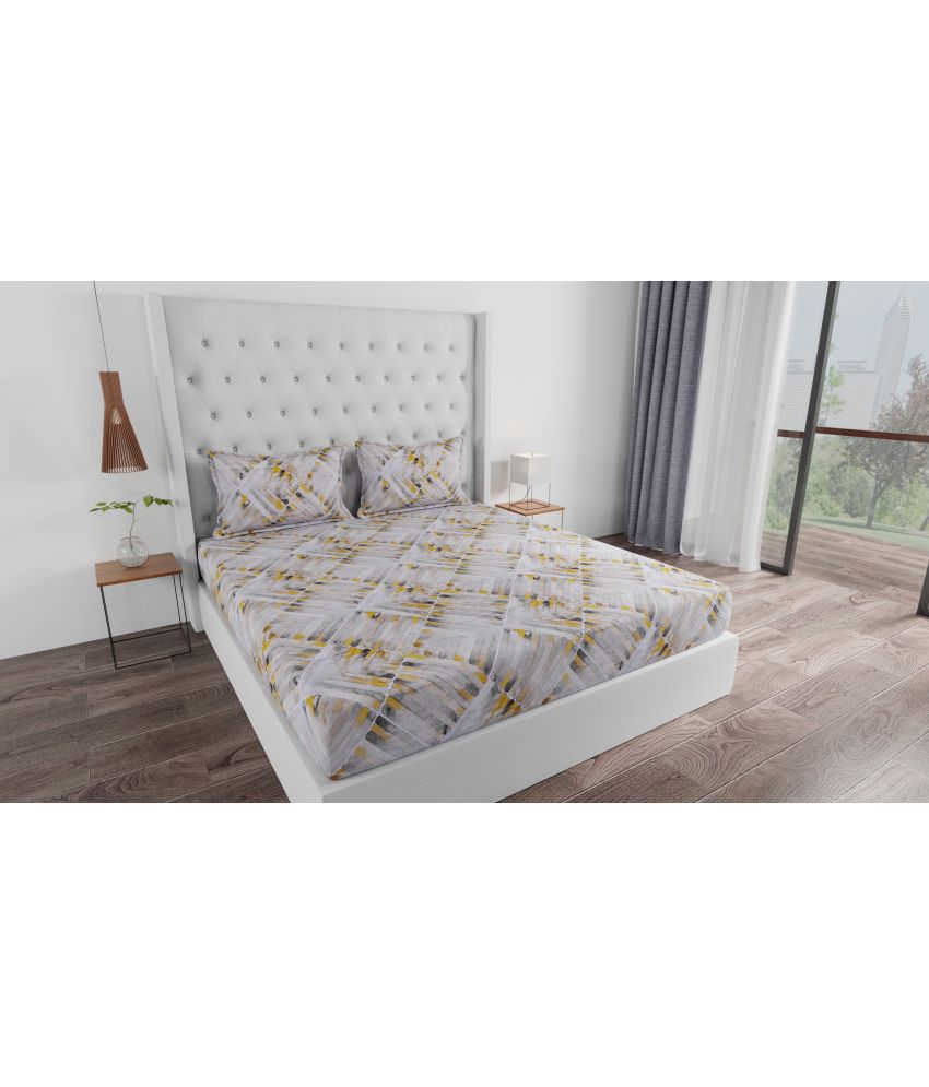     			Huesland Cotton King Size Bed Sheet With 2 Pillow Covers ( 280 cm x 275 cm )