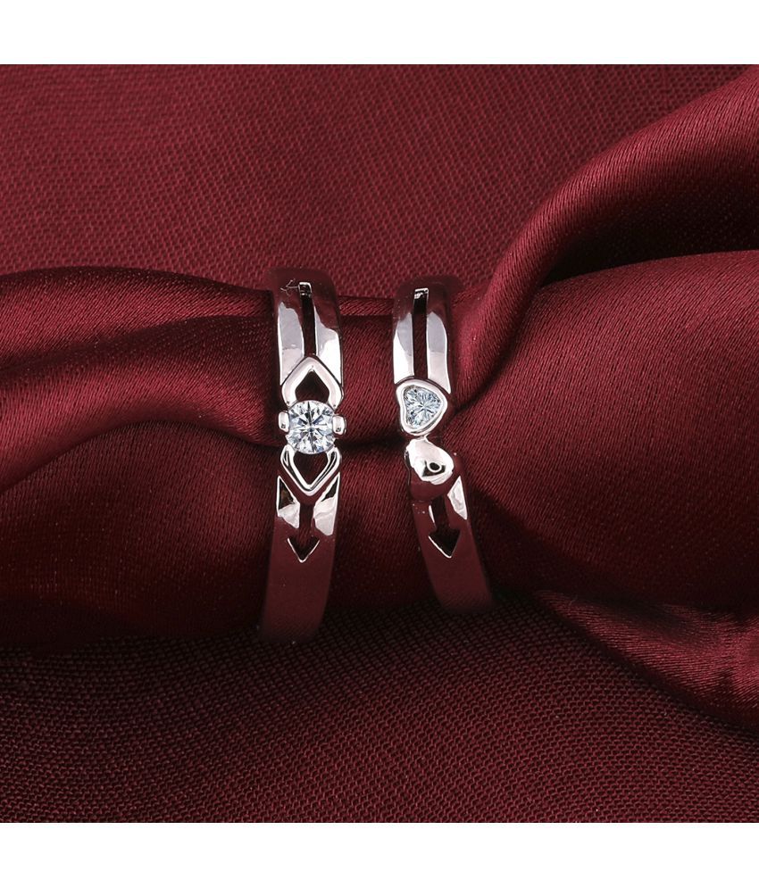     			Paola Speical For Couple Ring Valentines Adjustable Designer  Lover Ring Set Silver Plated Couple Ring Women And Men