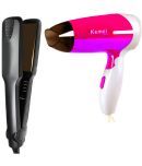 Kemei 6830+8055 Rock Light Hair Straightener ( Multi )